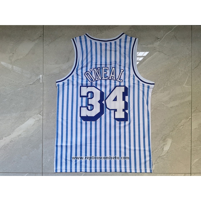 Camiseta Los Angeles Lakers Shaquille O'Neal #34 Mitchell & Ness 1996-97 Azul Blanco